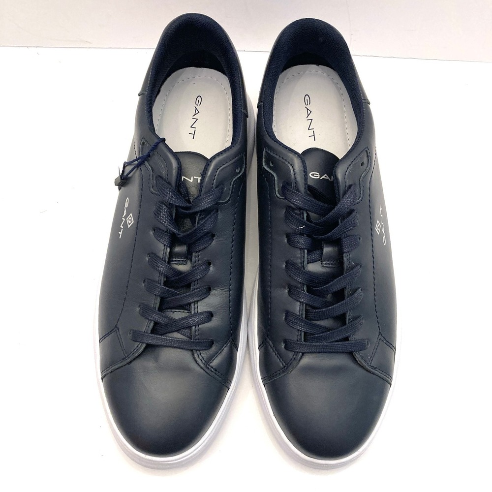 Gant Sneaker JOREE Lace-Up Athletic Shoe Low Leather Navy Blue Mens 12 EU 46 NEW